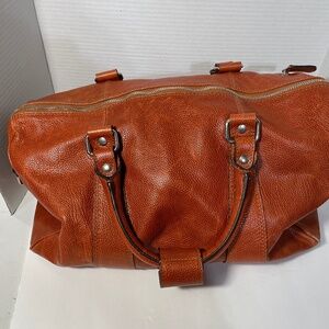 Old Angler Firenze Brown leather duffle bag